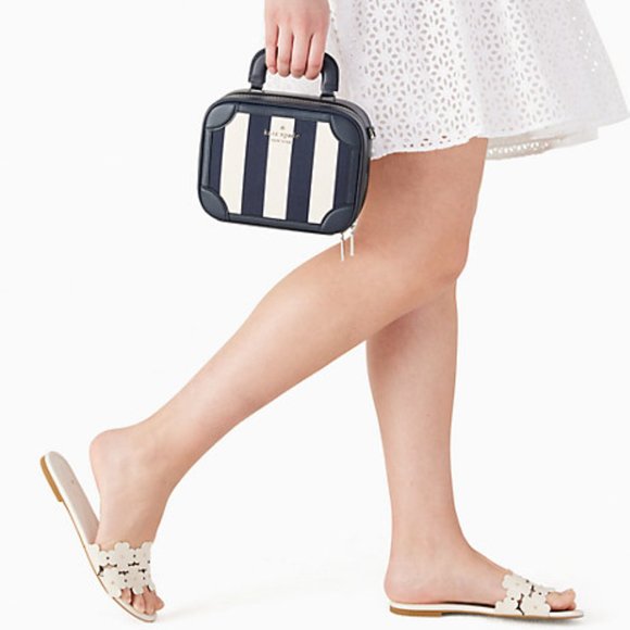 Kate Spade Traveler Trunk Crossbody Bag Blazer Blue Multi - Picture 2 of 16